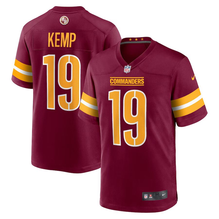 Men Washington Commanders #19 Marcus Kemp Nike Burgundy Game Player NFL Jersey->washington commanders->NFL Jersey